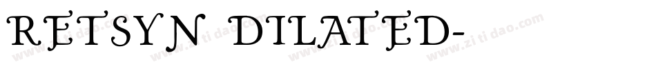 Retsyn Dilated字体转换